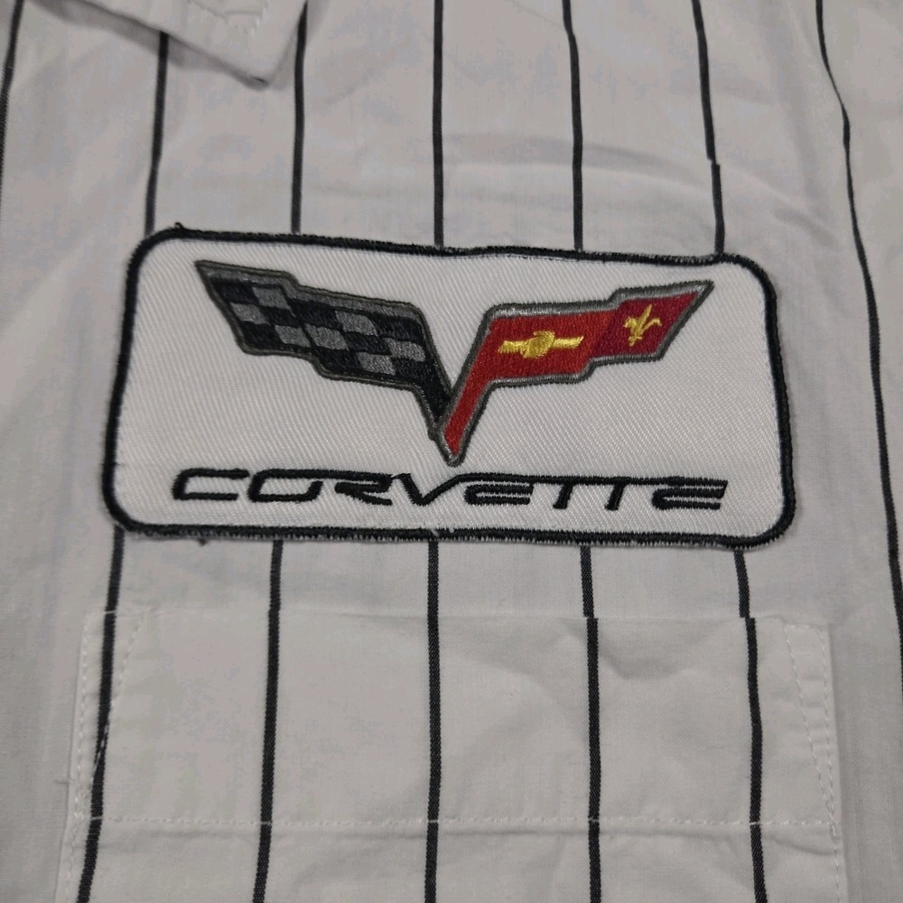 Aeropostale Chevy Corvette Pinstripe Button Down Men's Small – Cropped - Picture 4 of 8